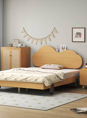 J&全1实木儿童床男爱孩女孩卧主室1米65825可公床米2单人床青少年