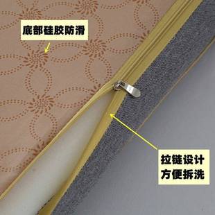 E6木Y纯色实沙发坐垫带靠海背RCP连体四季 木质绵春秋椅坐 防滑老式