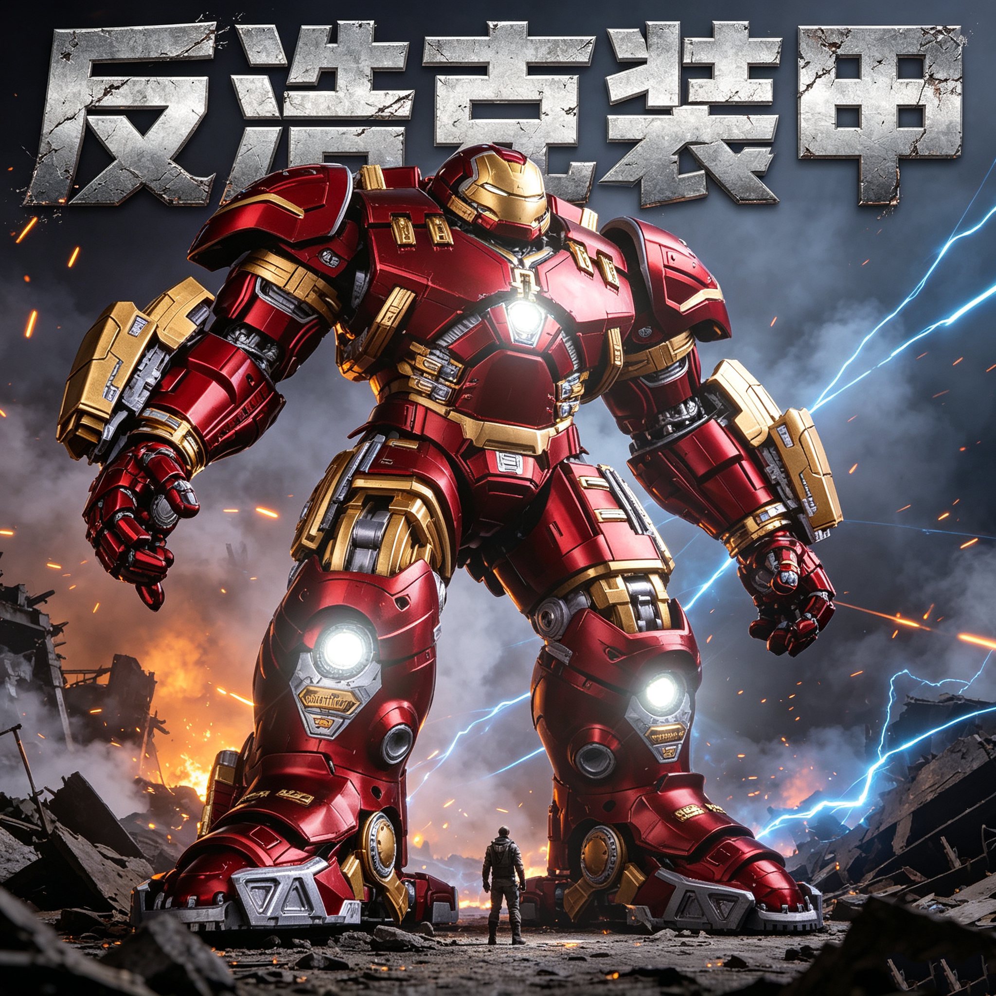 反浩克装甲漫威玩具钢铁侠手办