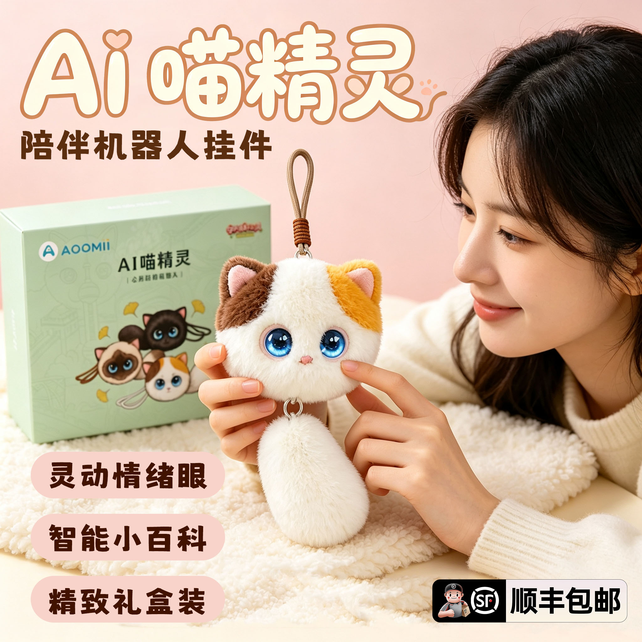 喵精灵ai玩具豆包智能机器人挂件