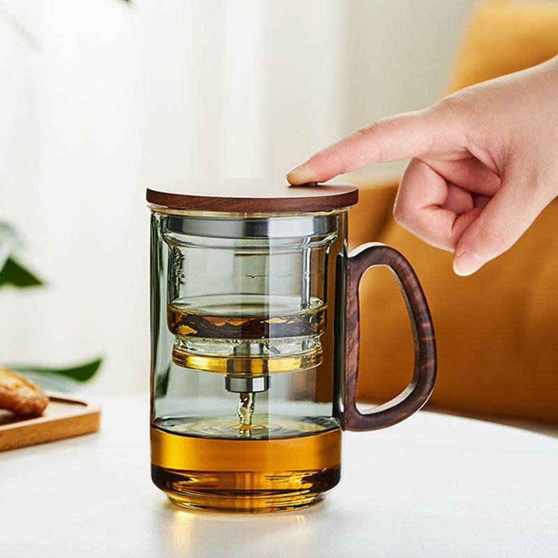 高档个人喝茶可拆洗飘逸杯泡茶壶冲茶器玻璃内胆泡茶杯家用办公室