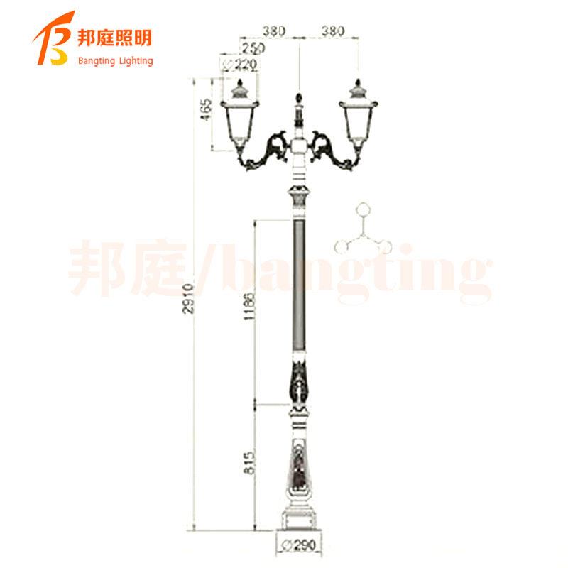 太阳能户外庭院灯防水led景观灯花园别墅小区杆灯3米3.5米路灯