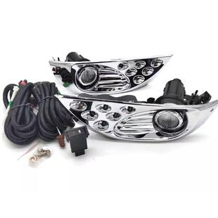 03-09普拉多FJ120LED日行灯 LC120老款霸道日间行车改装透镜雾灯