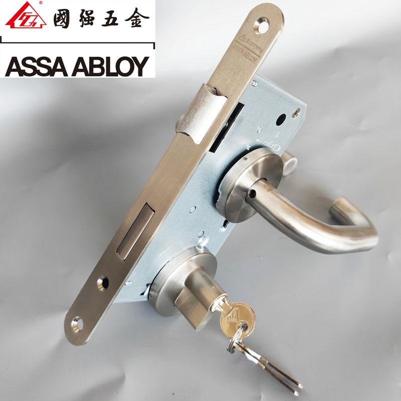 亚萨合莱ASSA ABLOY欧标锁办公室门锁304不锈钢分体锁工程防火锁