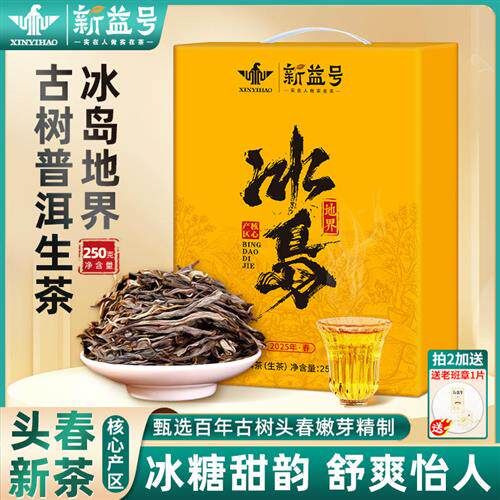 新益号普洱生茶2025春茶冰岛地界古树普洱生茶散装茶叶自己喝送礼
