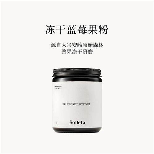 Soileta冻干蓝莓果粉100g 冲饮超级粉粉食物 含花青素果蔬粉纤维