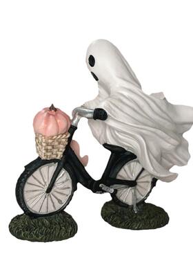 跨境 万圣节Ghost and Pink Pumpkin幽灵粉红南瓜装饰品跨境摆件