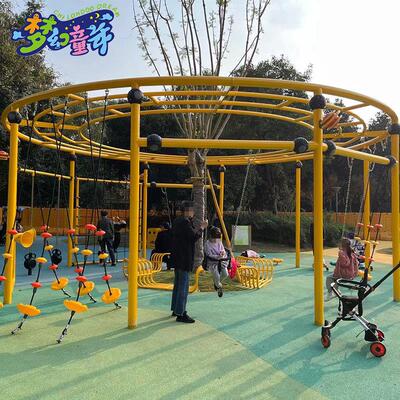 公园景观提升工程雕塑户外游乐场设备秋千架厂家小区儿童乐园规划