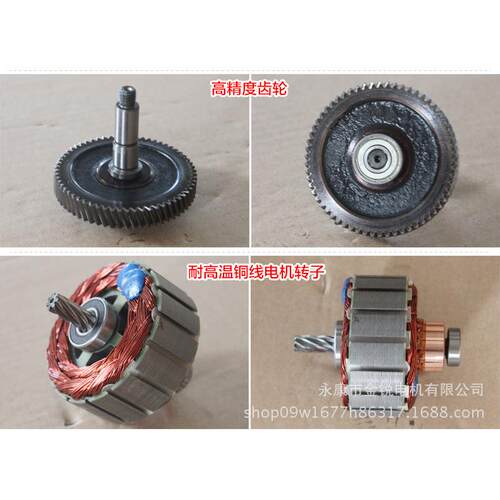 羚鹰电动车游乐设备农用机械直流永磁有刷减速电机12V24V250W