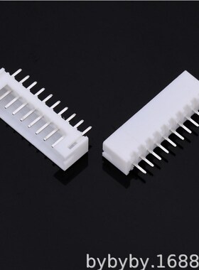 PH2.0/XH2.54 12P直针座1P2P3P4P5P12pin直针插座 白色连接器铜针