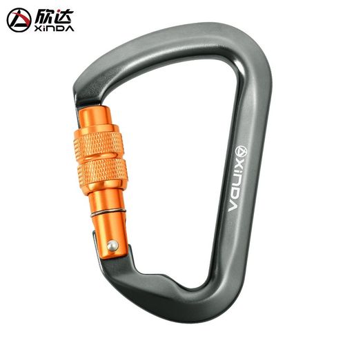 欣达攀岩承重主锁登山扣户外快挂攀登速降高空作业装备安全扣挂钩