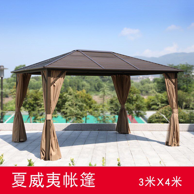 户外凉亭罗马帐篷别墅庭院遮阳棚子休闲防雨篷铝合金欧式花园凉棚