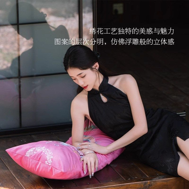 新中式扶手枕客厅沙发靠垫长条抱枕床头不含芯国风大靠背垫腰枕,居家布艺,靠垫/抱枕,淘宝优惠券,粉丝福利购,淘宝优惠卷