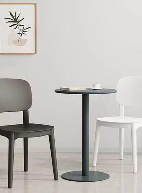 塑料子家用加厚餐厅靠代背椅餐桌商RWN用餐椅现简凳椅子其约他儿