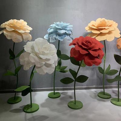 婚摆庆成兰玫瑰楼路无品牌/引花纸花品仿真花婚礼舞台布置橱窗装