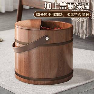 加厚柏木泡脚桶保温厂直销手提木桶实木洗脚NCK按摩家泡脚足盆浴