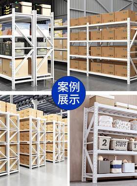 灰白色仓储货架TVW置物架多层架仓库货物快物递架子库架房铁家用