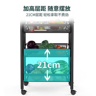 喜习厨房HCD物架免安置装移动推车卫生间收纳多层小客厅储物架整
