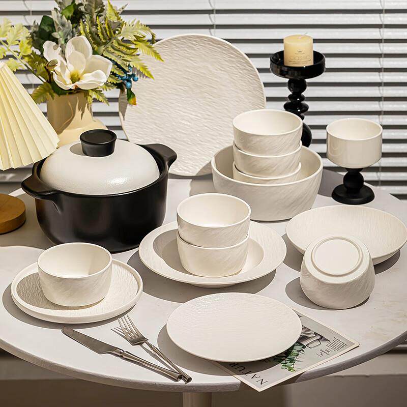 纯PIF色釉下彩瓷餐具碗碟套装家5用好子看的盘碗欧陶式风202新款