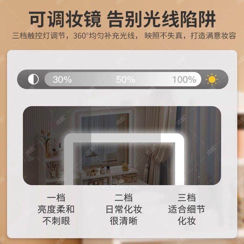 化小妆桌梳妆台卧欧式新款户BLW型化妆台梳桌书桌梳妆室柜妆一体