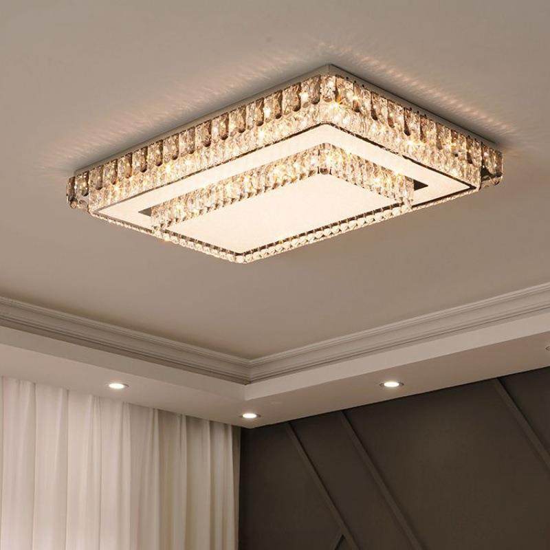 奢水晶客厅顶灯圆形厅吸灯简约现代主XGS卧室灯具年新轻款客主灯