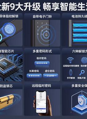 CSA4指纹锁防盗门智子锁入户门码密锁电锁刷卡钥匙FGR能一握开精