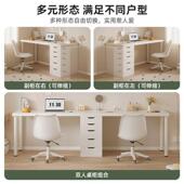 习书桌卧女室生家用ALD网红电脑桌梳妆台一体奶油风学桌工作写字