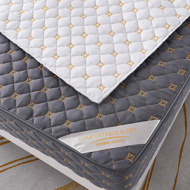 刺绣六面全包加棉床笠拉链式全脱卸床垫套席梦思保护罩防滑全包围