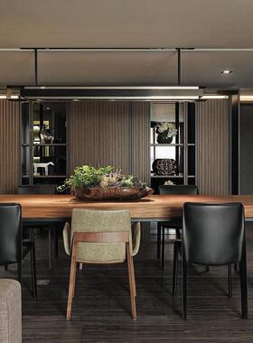 美loft复古铁艺公实木餐桌办桌式子UAB长方会议桌工作台工形业风