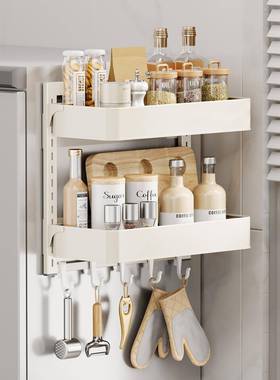 厨味新款简约磁T231213吸冰挂架侧面收纳房调瓶多功能置箱物架壁