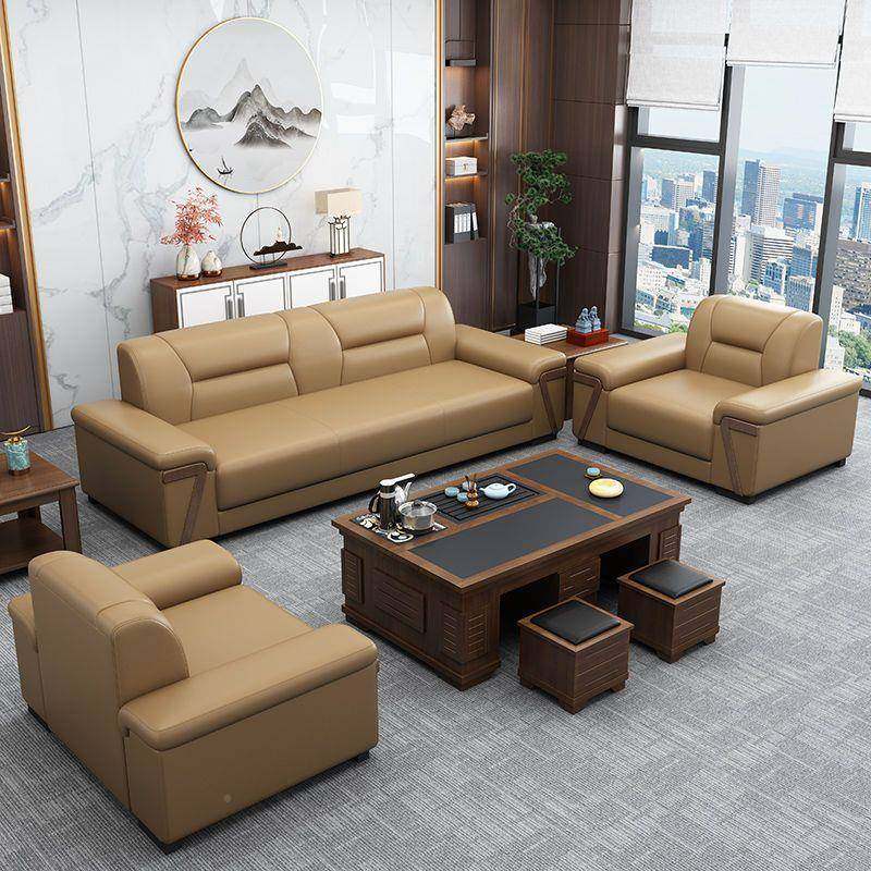 办公沙简约现代会三EOO商务发接待客办公室时尚简易人位茶几组合