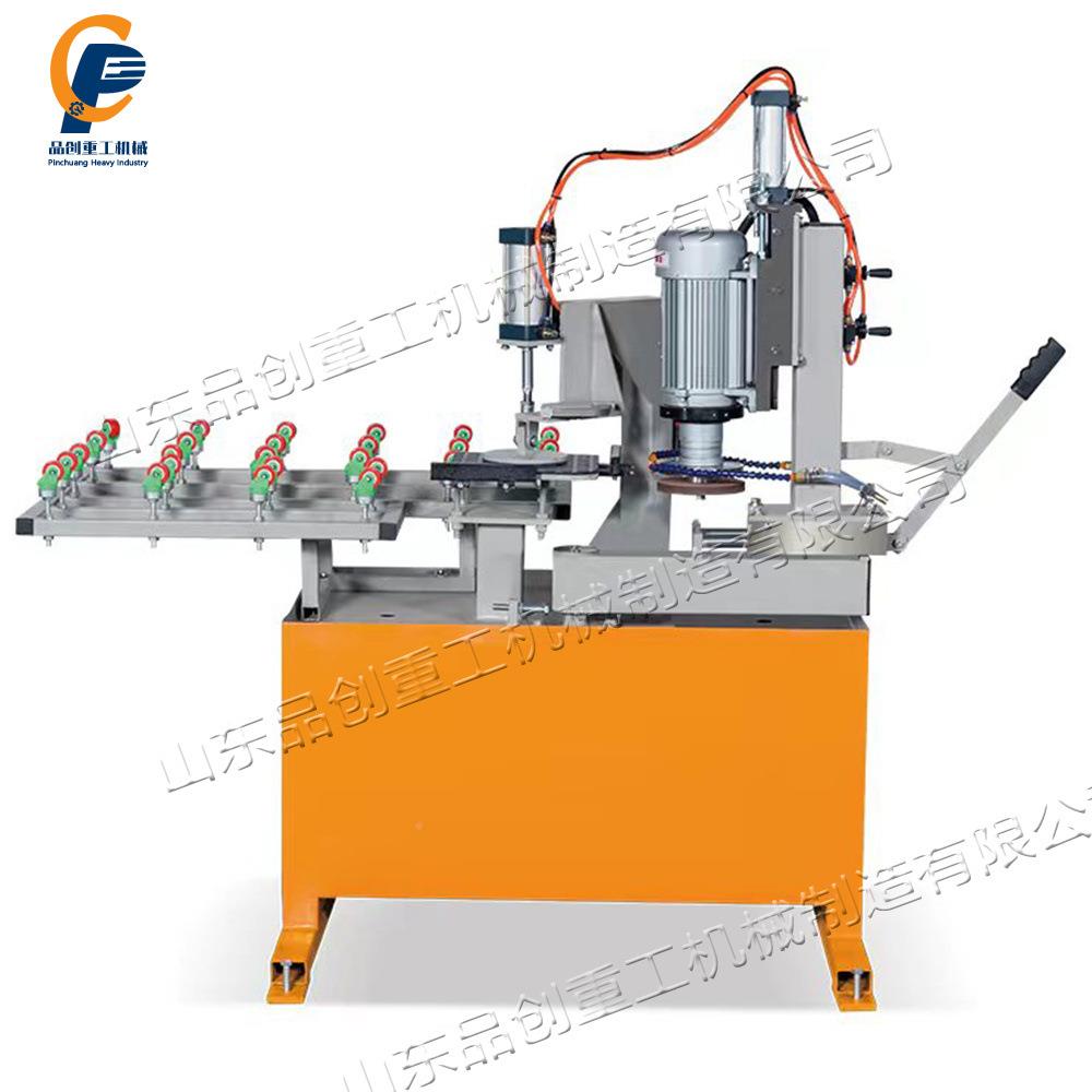 单头角玻璃气动倒角机智能QPP镜茶几板圆机餐桌R角桌面岩板磨角机