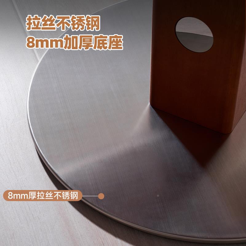 全托板岩板SIV餐桌小户家用中型复古古风圆桌底洽谈桌椅组合
