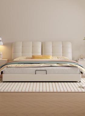 意式UNP轻奢软主包床卧室1皮8.米大床科技布床1.5米卧床