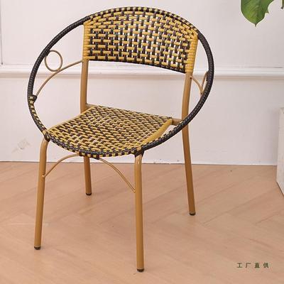 藤椅子编椅阳户AHN休外闲椅家用编藤靠背椅简约矮凳藤庭院防水台