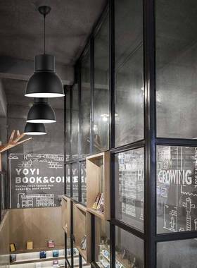 复古业风吊灯厅简矿约个性创意工灯黑餐色铁艺办公室吧台94066工