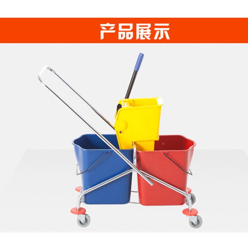 A08071双桶榨水车车F酒店水挤墩布691拖把桶大号拖把挤水桶家用