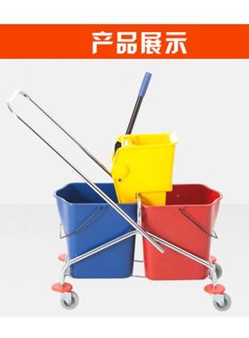 A08071双桶榨水车车F酒店水挤墩布691拖把桶大号拖把挤水桶家用