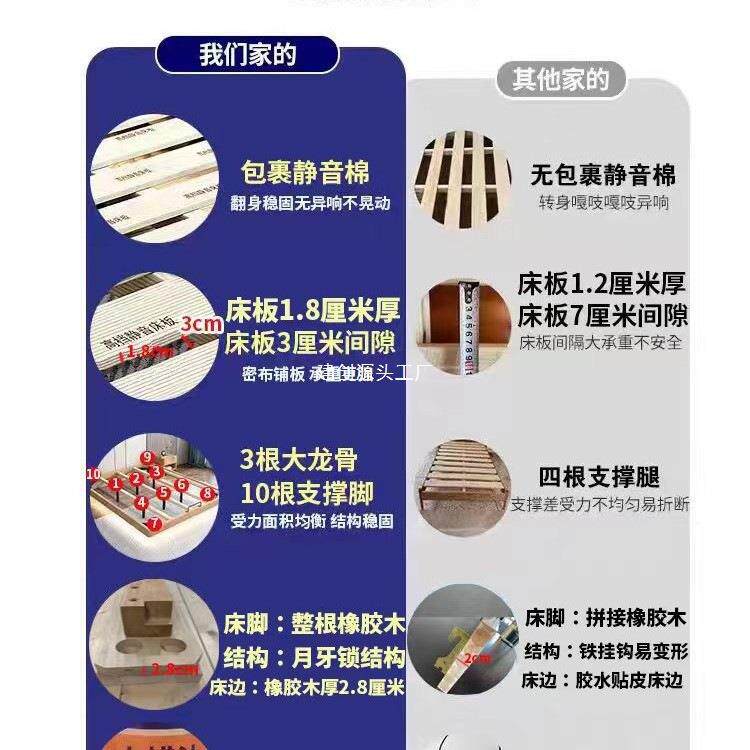 全实木儿童EBB榻榻床架子排米骨架没有带床不头的头床身无床床床