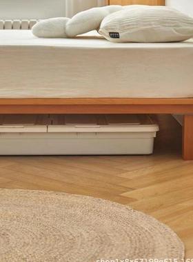 实木床无头榻榻米制床床架子矮床FAR15米双人床地木台齐边床定.制