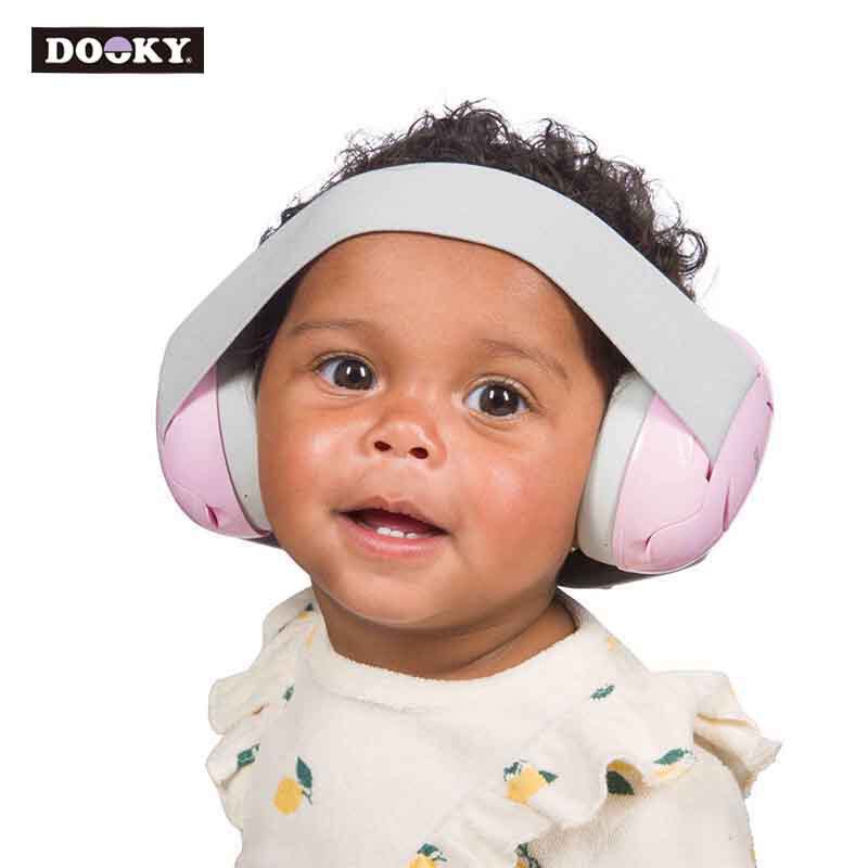 DOOKY婴儿耳罩降噪粉色静音学生儿童隔音耳罩睡眠防噪音飞行耳罩