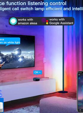 幻彩墙角灯三段接拼款智能氛围灯GB全R彩遥控灯地267客厅卧室led