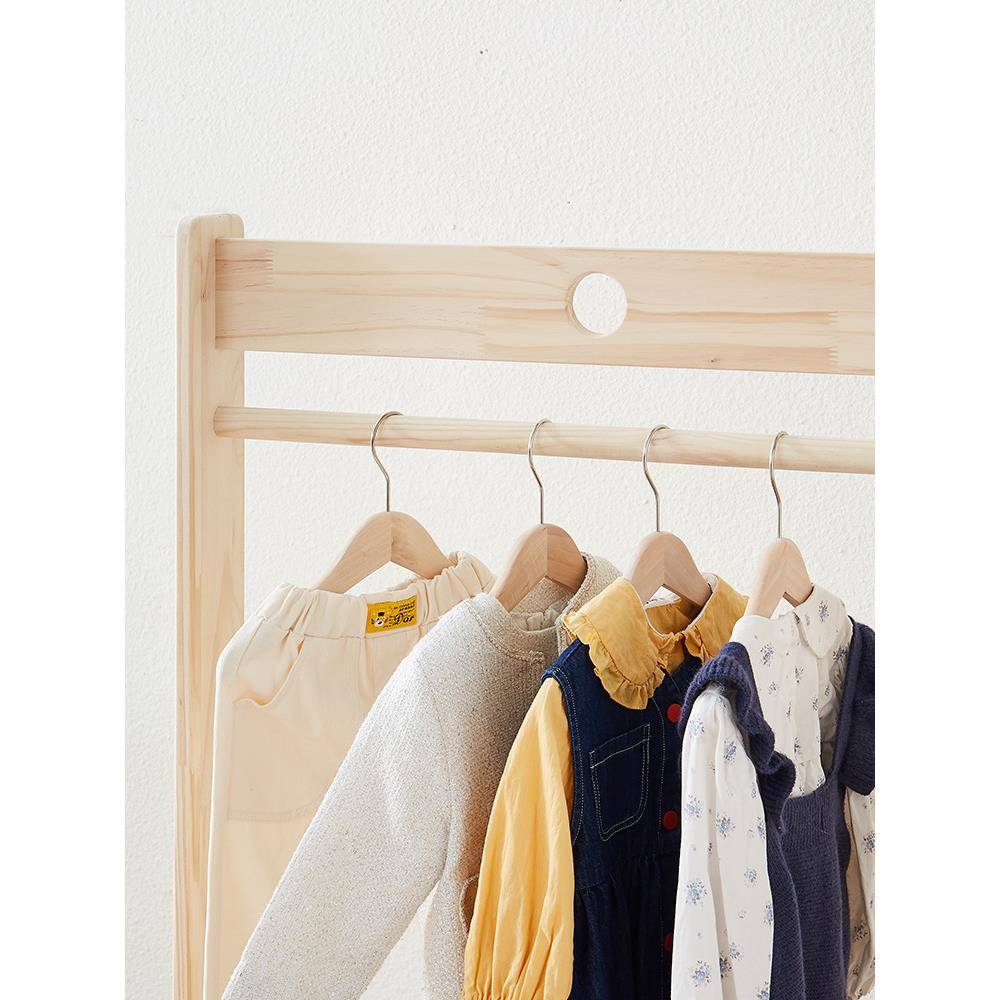 儿柜童衣架地实木帽架简易落衣柜家用多YG1111功能卧室房衣间衣架