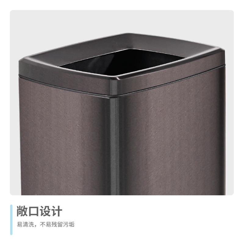 商大用30升洗间垃圾桶不锈钢ZCW公号办室无盖垃圾桶酒手店大堂手