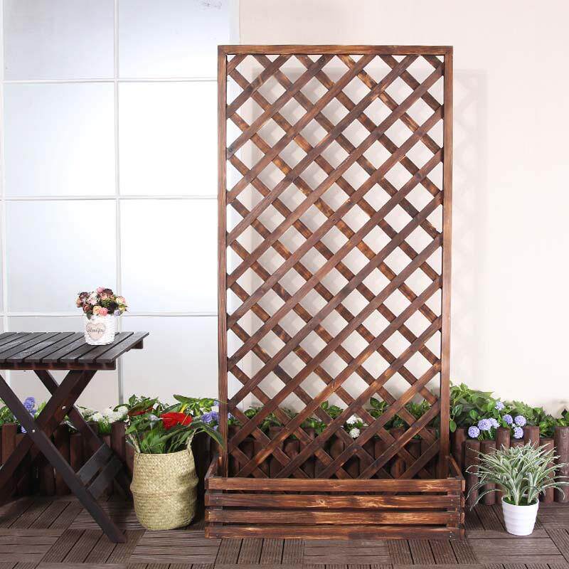 户外防腐木网格架子室内HJ-WGHJ实木阳物台隔断花栅栏花架室外植