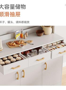 茶水柜物餐边柜橱柜简约厨房DAI客厅靠一墙储柜收纳体餐厅碗柜置