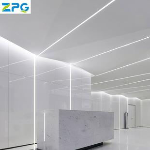 l办ZG 公室吊灯创意长条ed灯可拼客接厅超市展厅铝型材嵌入 5035