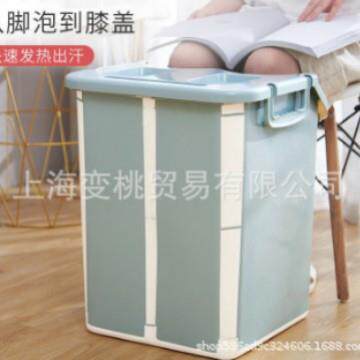 泡科厂家直脚桶叠舍过小塑料腿洗脚盆家用宿过膝加厚去湿气足底折