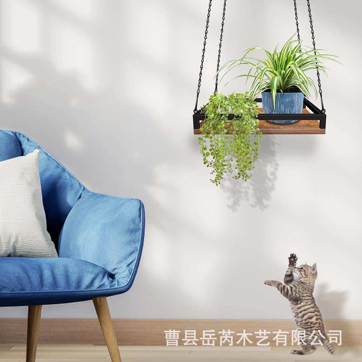铁艺室内植物挂钩木架质悬挂架植金物支属框架室内外悬挂yc12展示