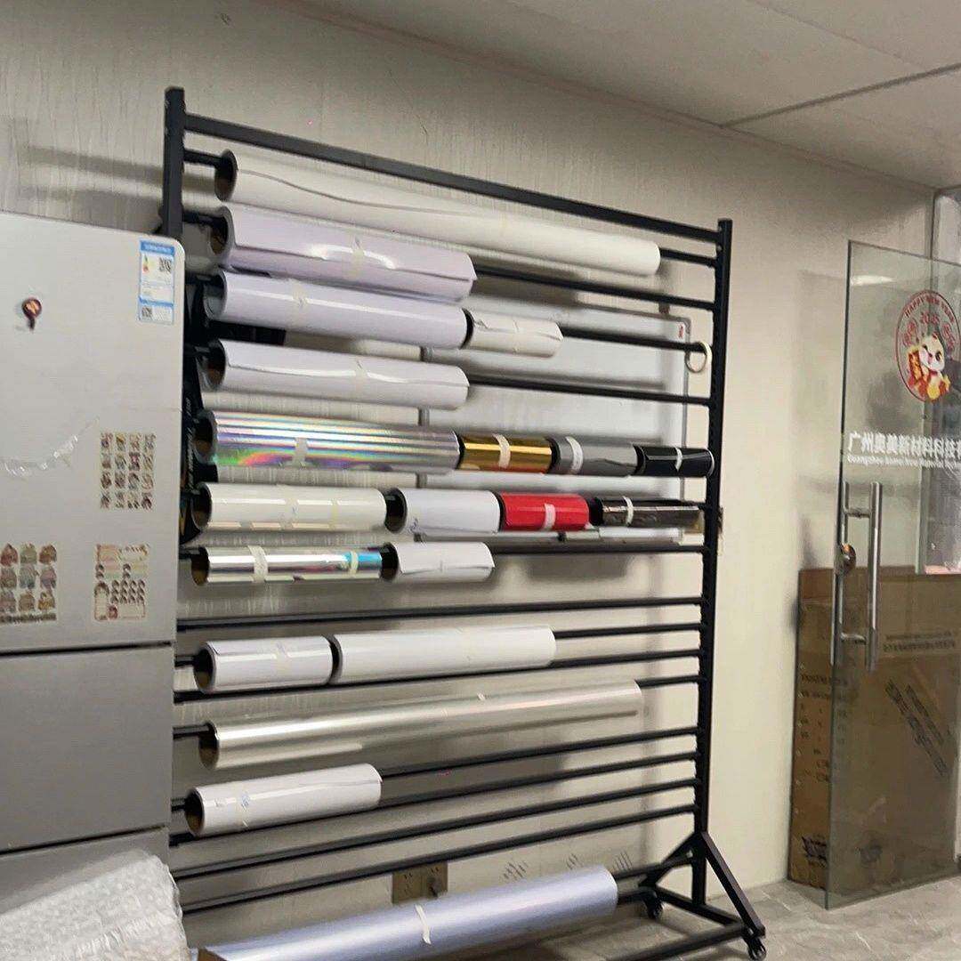 可动车衣改色膜车膜纺织面料布桌布样样品展架移519太阳膜品匹展